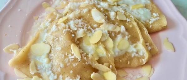 Coconut and White Chocolate Crepes