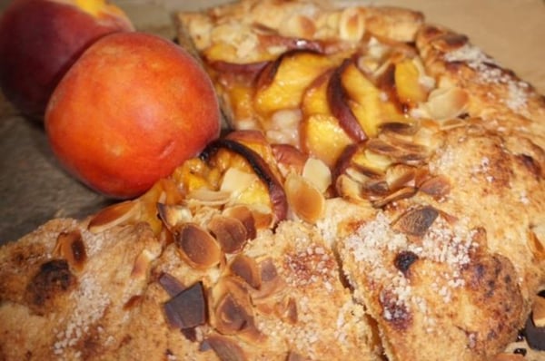 Vegan Almond Peach Galette