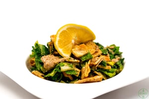 Bonnies-Caesar-Salad-3 vegan with homemade croutons and dressing