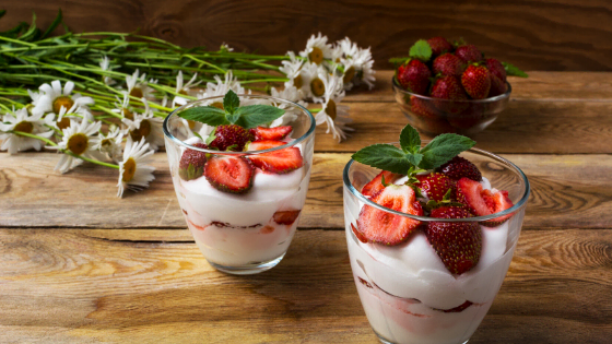 Fresh Strawberries & Vegan Whipped Cream